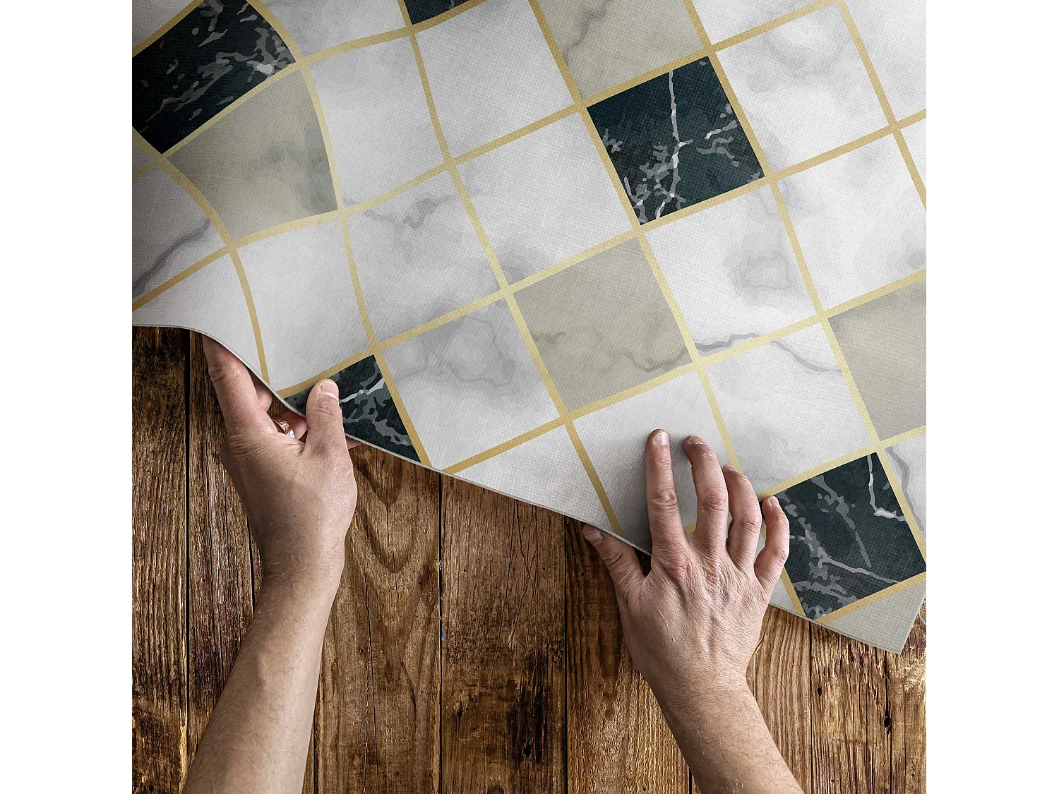 Vinylteppich für den Außenbereich, Außenteppich Edler Marmor - 140x210 cm