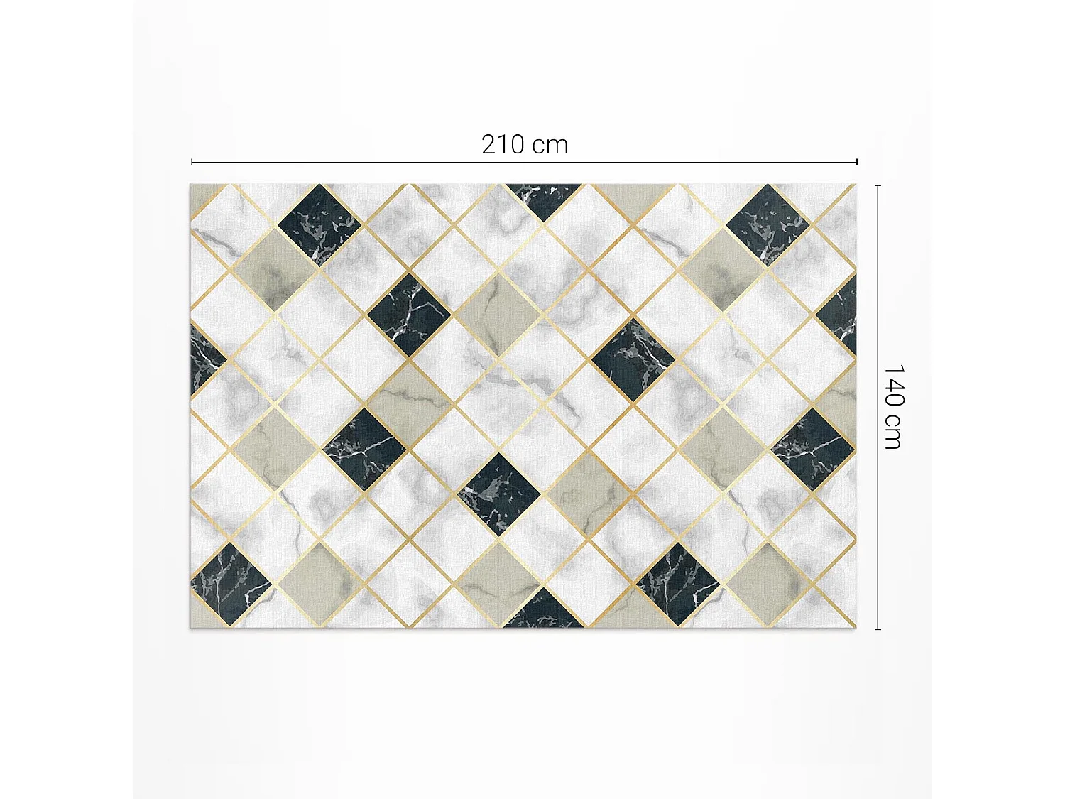 Vinylteppich für den Außenbereich, Außenteppich Edler Marmor - 140x210 cm