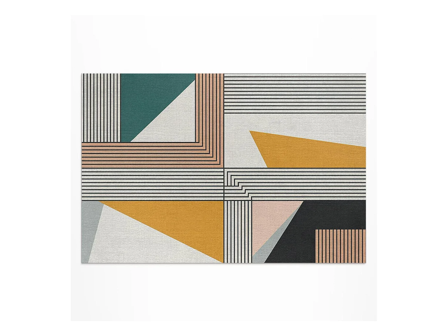 Tapis vinyle pour l'extérieur, Moquette d'extérieur Géométrie du Bauhaus - 100x150 cm