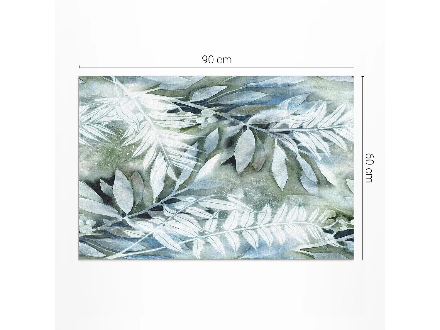 Vinyl tapijt voor buiten, Buitenkleed Aquarel twijgen - 60x90 cm