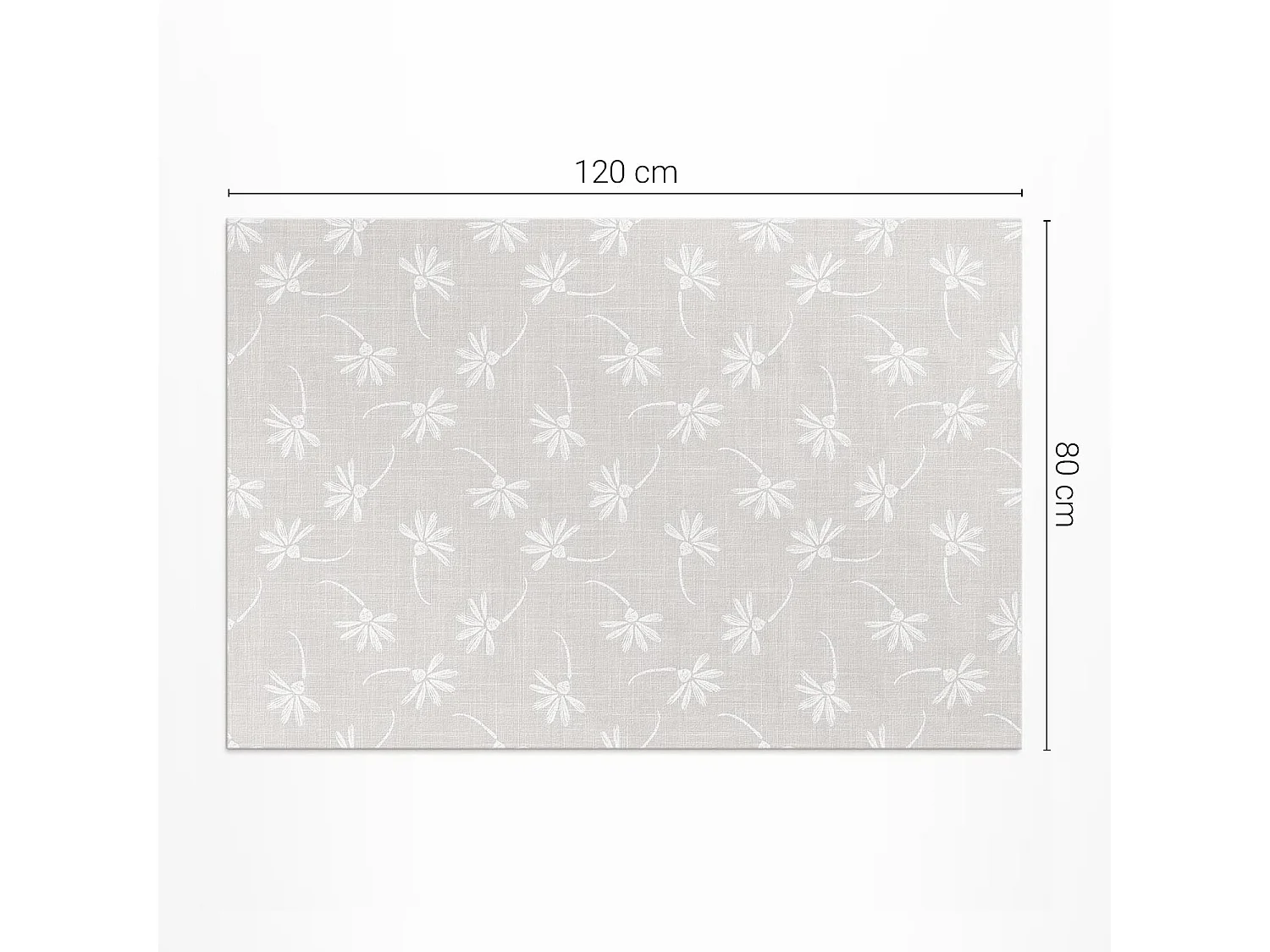 Vinylteppich für den Außenbereich, Außenteppich Zarte Blumen - 80x120 cm