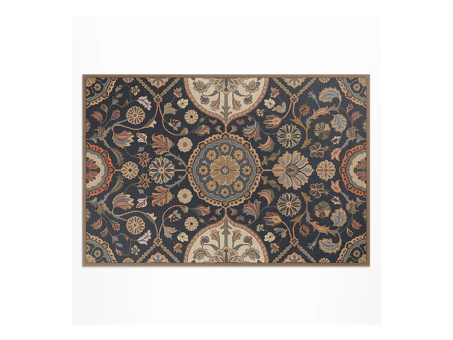 Tapis vinyle pour l'extérieur, Moquette d'extérieur Fleurs et ornements - 100x150 cm