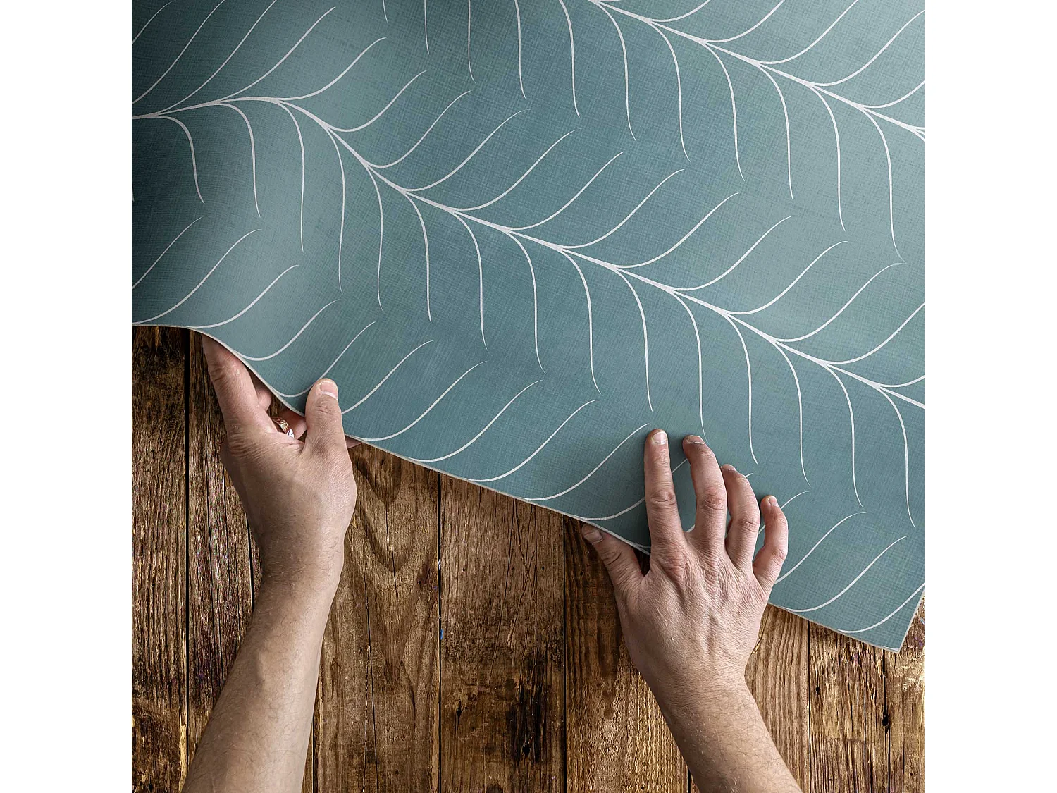 Vinyl tapijt voor buiten, Buitenkleed Visgraatmotief - 100x150 cm