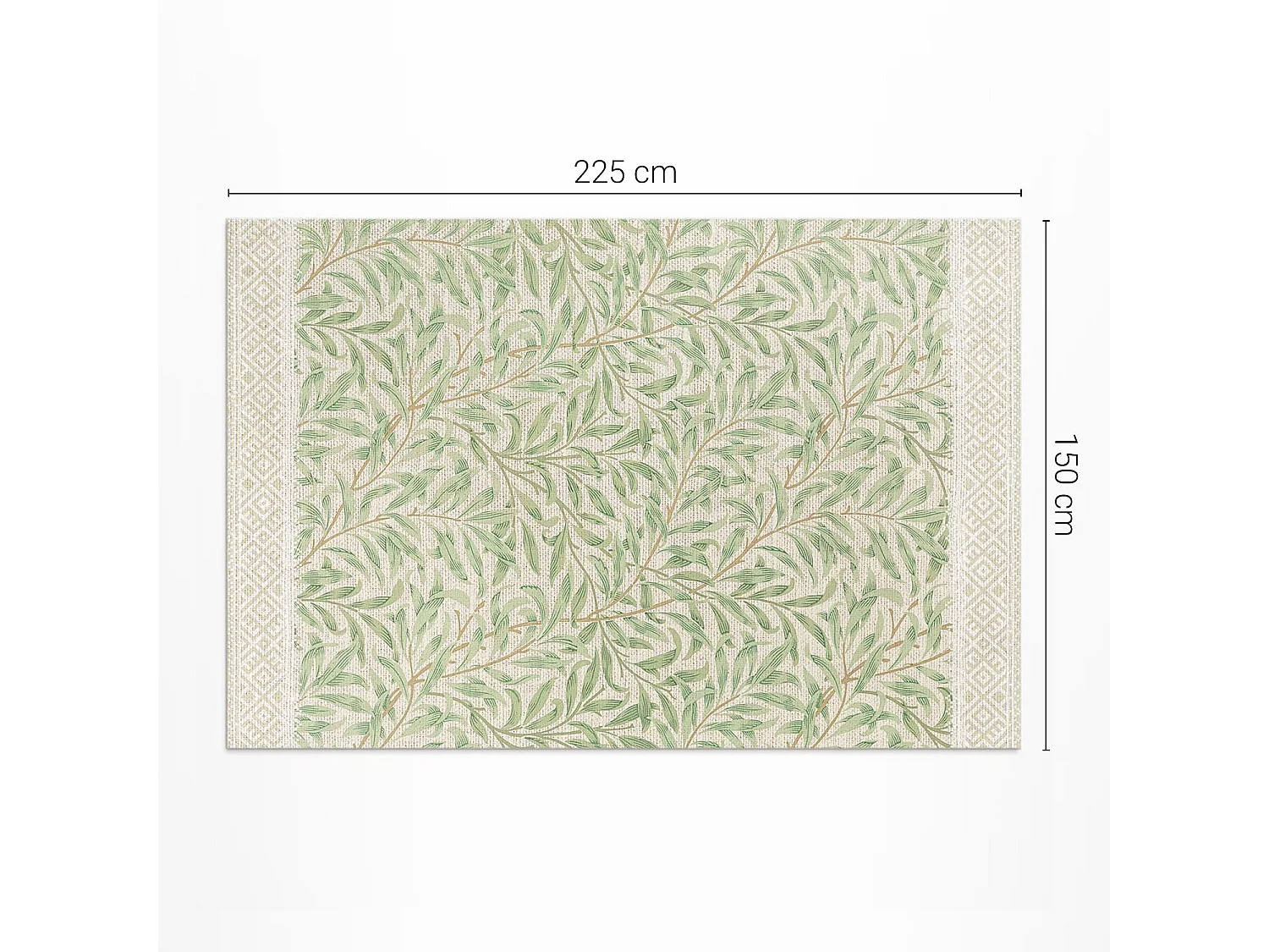 Tapis vinyle pour l'extérieur, Moquette d'extérieur Feuilles, illustration - 150x225 cm