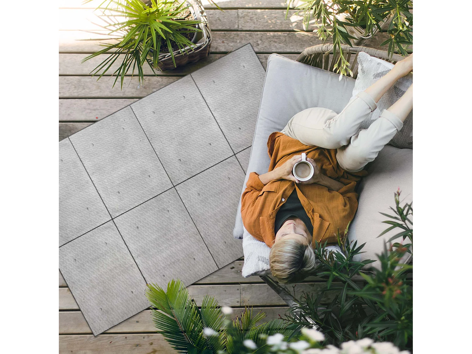 Tapis vinyle pour l'extérieur, Moquette d'extérieur Enregistrements bruts - 80x120 cm