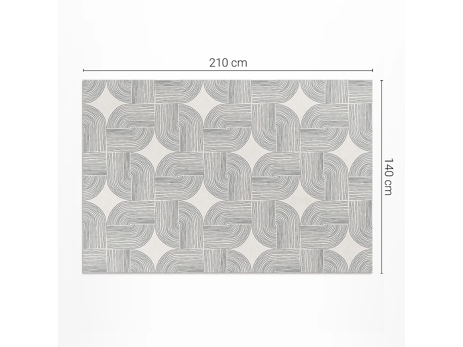 Tapis vinyle pour l'extérieur, Moquette d'extérieur Tresse linéaire - 140x210 cm