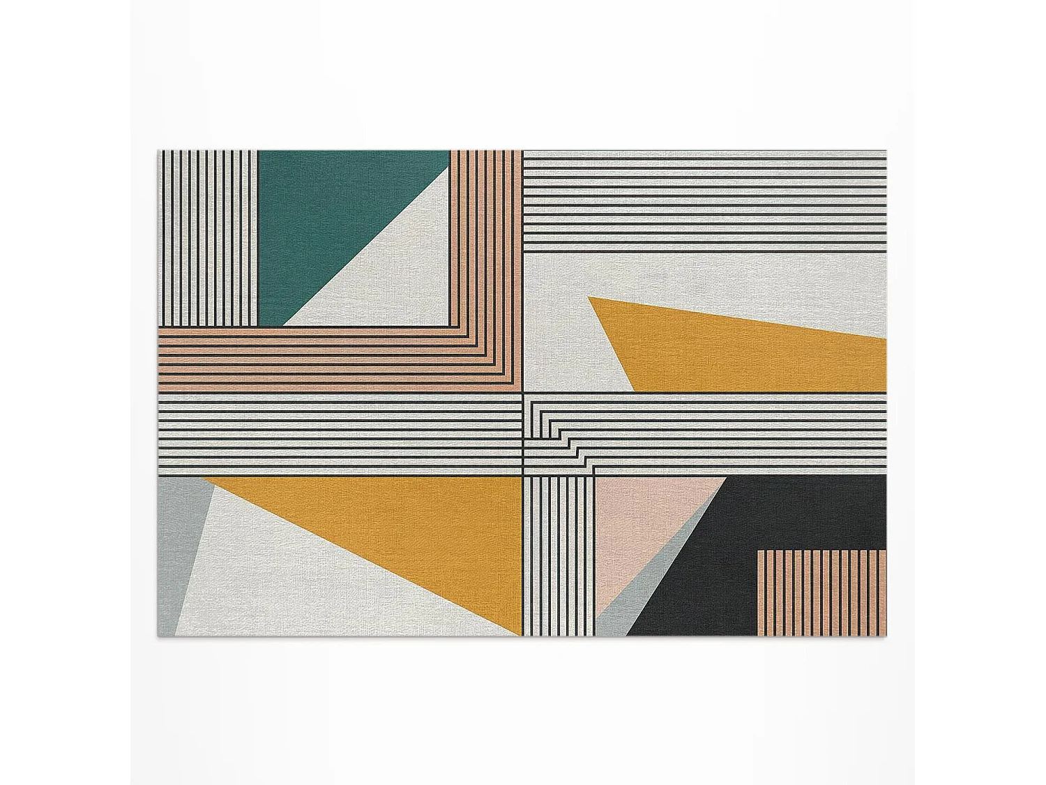 Tapis vinyle pour l'extérieur, Moquette d'extérieur Géométrie du Bauhaus - 150x225 cm