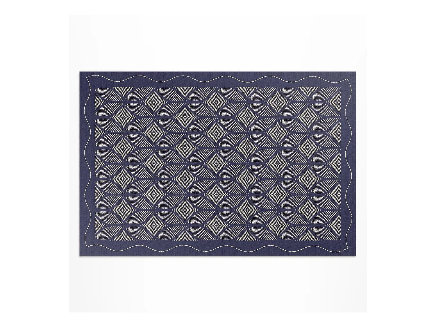 Tapis vinyle pour l'extérieur, Moquette d'extérieur Tissage géométrique - 100x150 cm