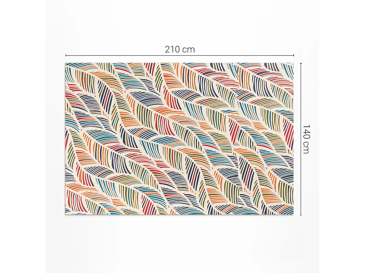 Tapis vinyle pour l'extérieur, Moquette d'extérieur Feuilles colorées - 140x210 cm