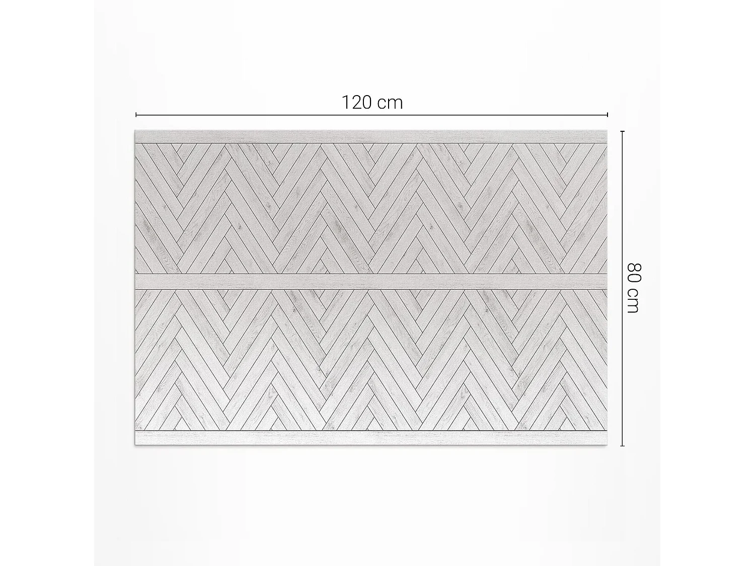 Tapis vinyle pour l'extérieur, Moquette d'extérieur Planches à chevrons - 80x120 cm