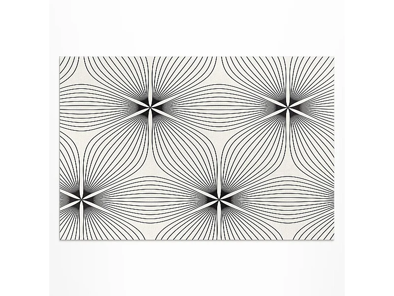 Tapis vinyle pour l'extérieur, Moquette d'extérieur Fleurs élégantes - 60x90 cm