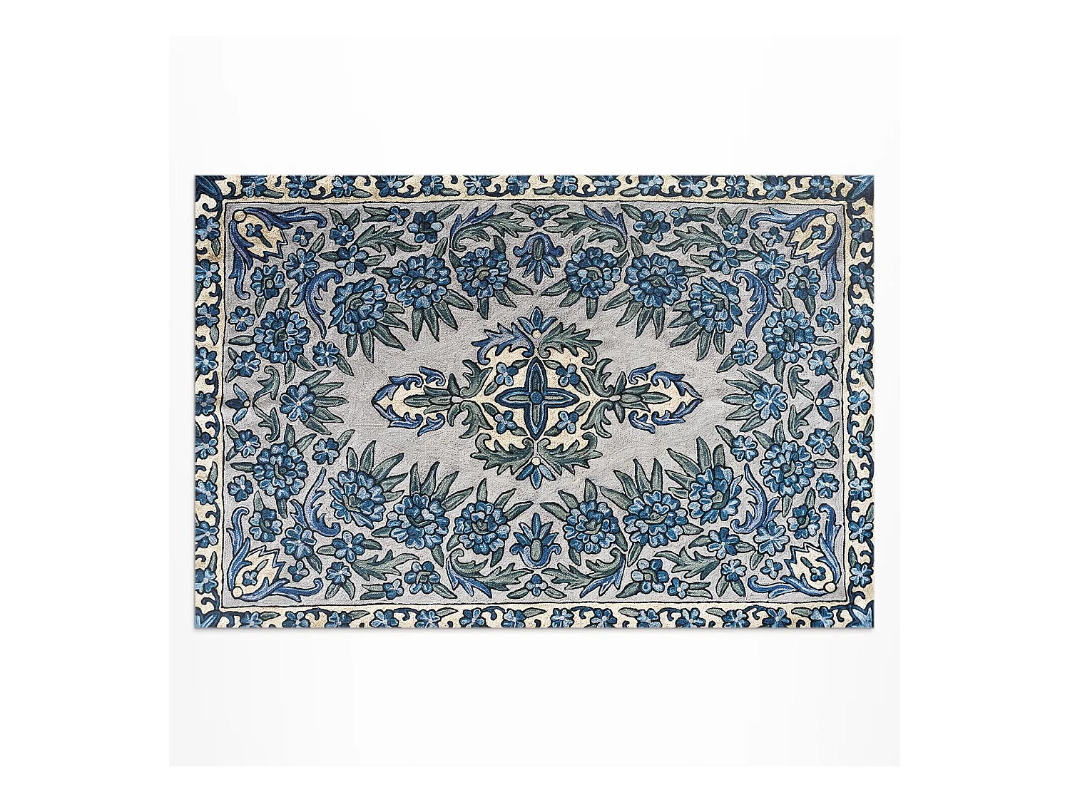 Tapis vinyle pour l'extérieur, Moquette d'extérieur Népal brodé - 100x150 cm