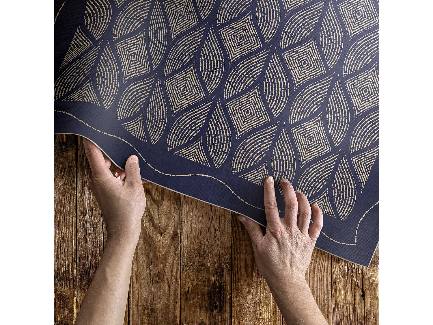 Tapis vinyle pour l'extérieur, Moquette d'extérieur Tissage géométrique - 150x225 cm