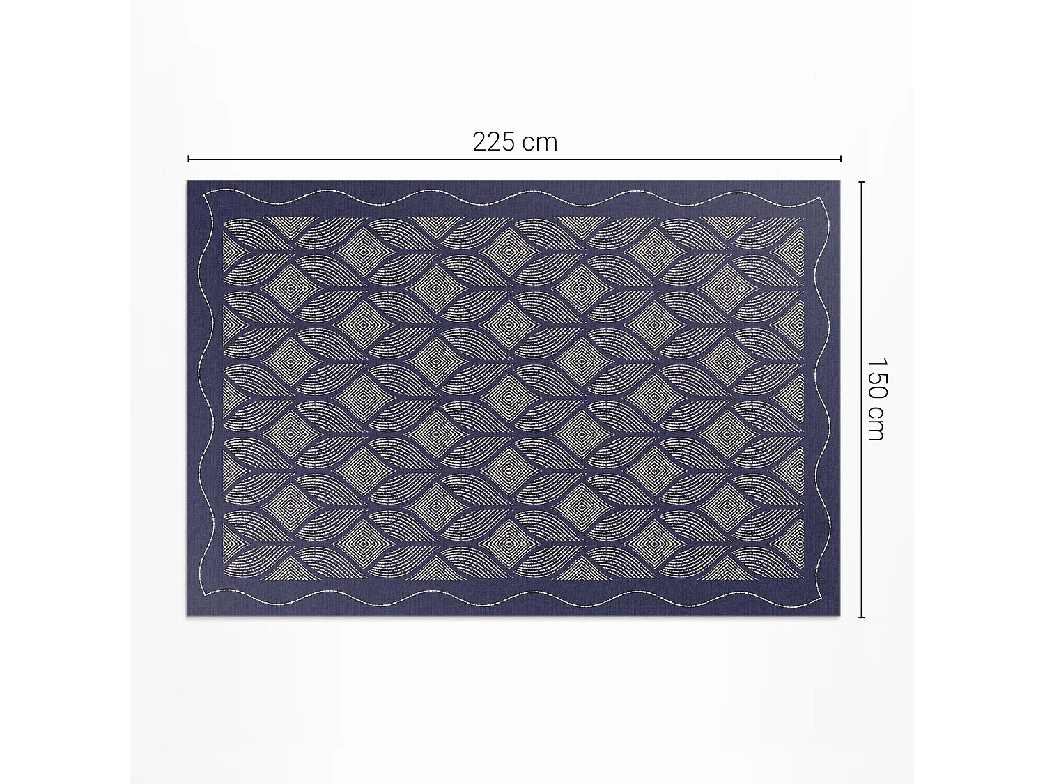 Vinylteppich für den Außenbereich, Außenteppich Geometrisches Gewebe - 150x225 cm