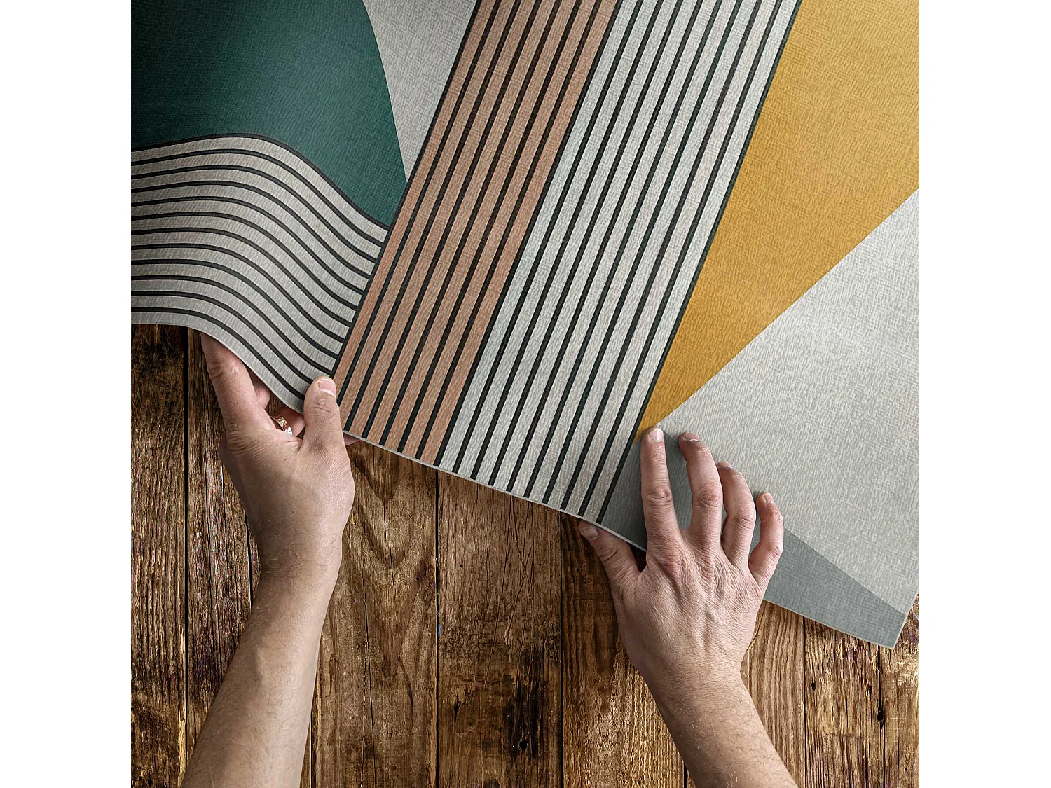 Tapis vinyle pour l'extérieur, Moquette d'extérieur Géométrie du Bauhaus - 120x180 cm