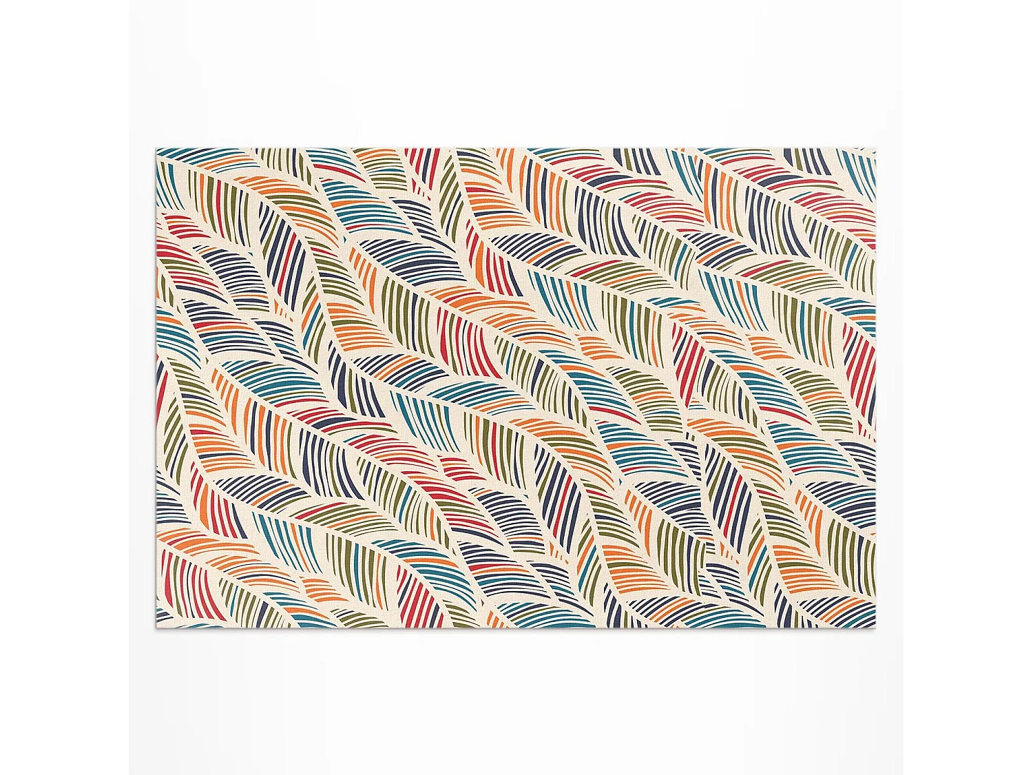 Tapis vinyle pour l'extérieur, Moquette d'extérieur Feuilles colorées - 150x225 cm