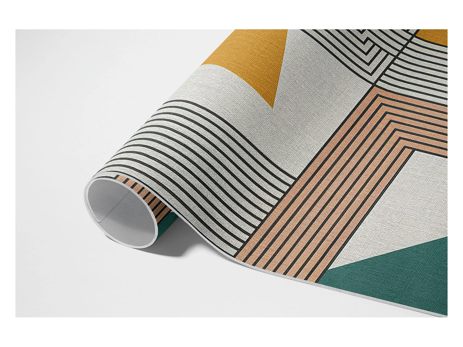 Vinylteppich für den Außenbereich, Außenteppich Bauhaus-Geometrie - 80x120 cm
