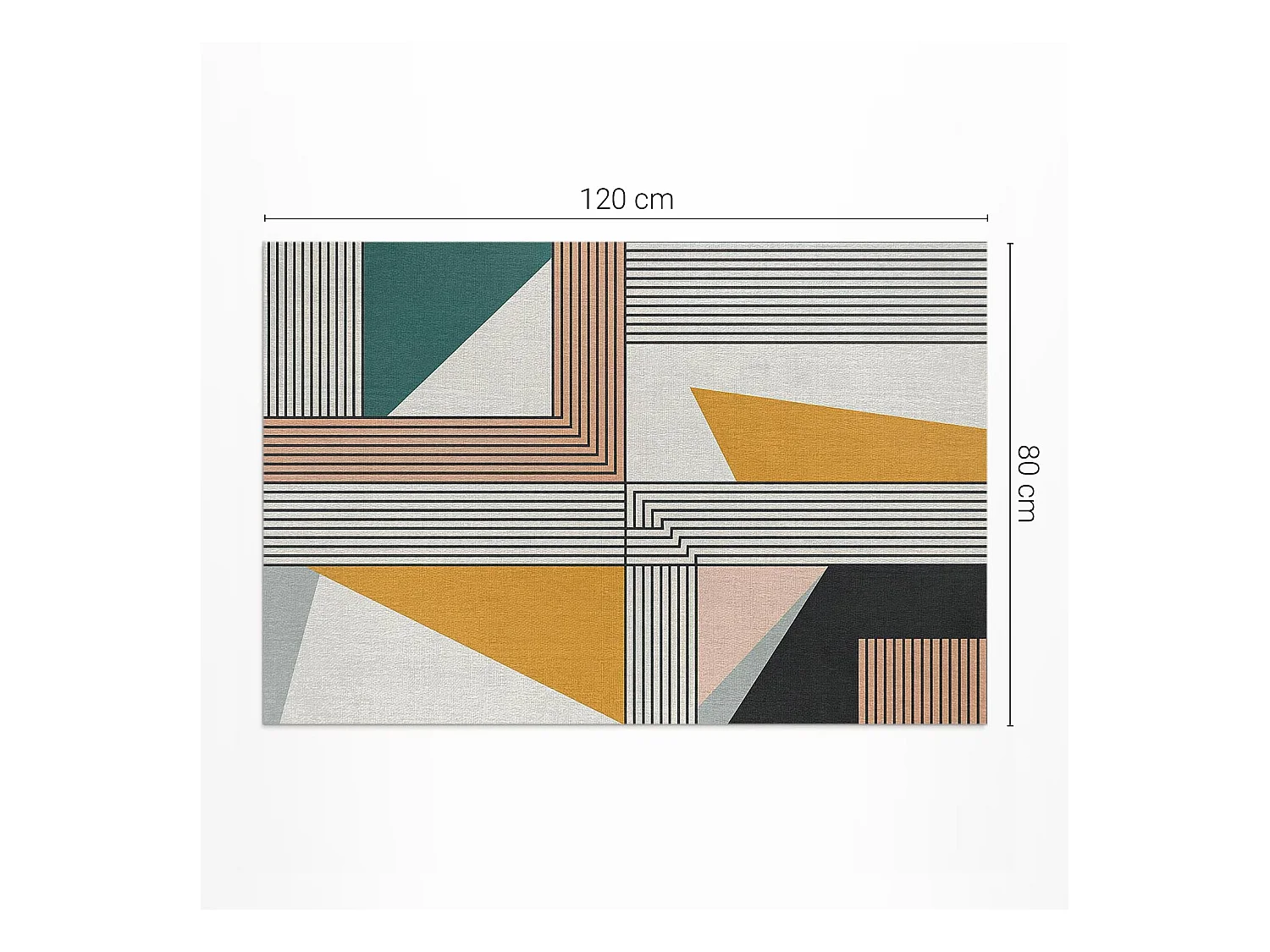 Vinylteppich für den Außenbereich, Außenteppich Bauhaus-Geometrie - 80x120 cm