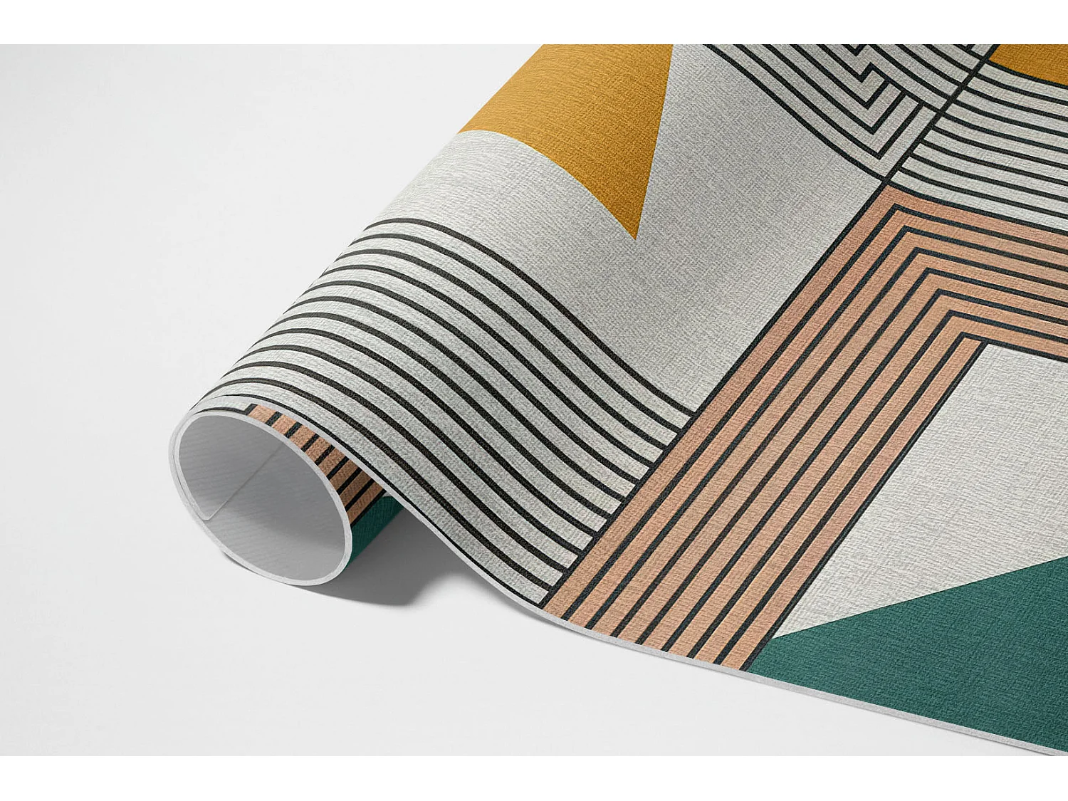 Tapis vinyle pour l'extérieur, Moquette d'extérieur Géométrie du Bauhaus - 80x120 cm