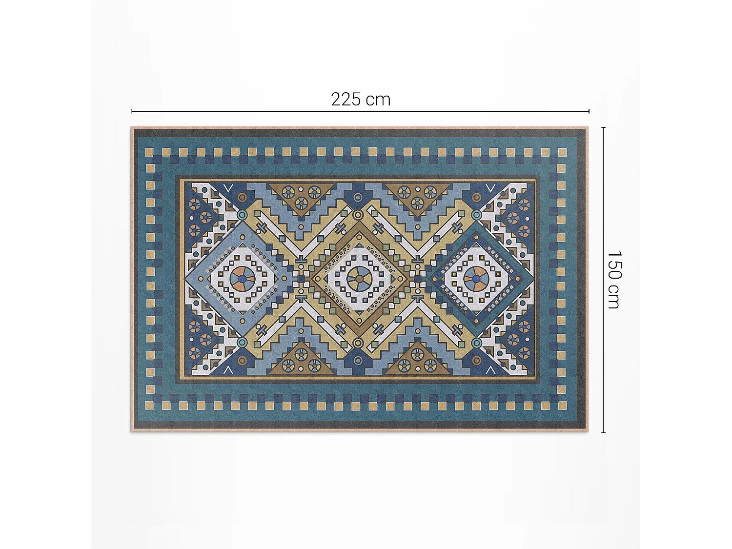 Tapis vinyle pour l'extérieur, Moquette d'extérieur Géométrique marocain - 150x225 cm