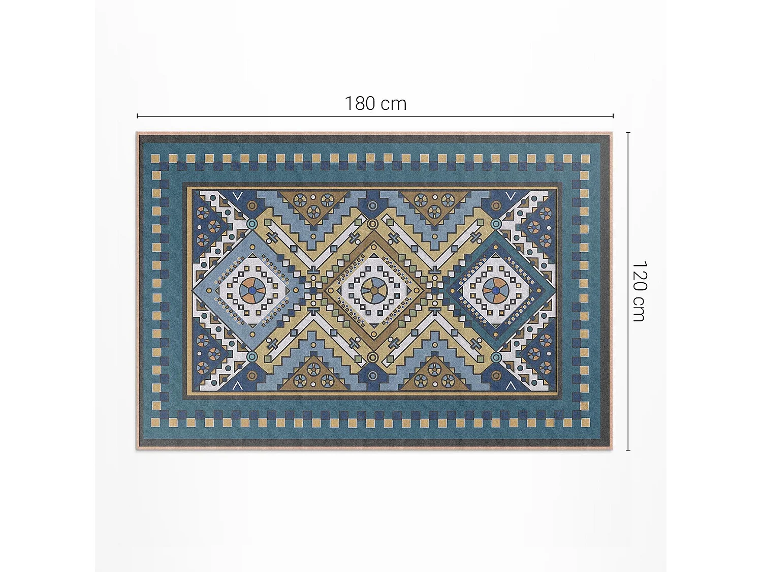 Tapis vinyle pour l'extérieur, Moquette d'extérieur Géométrique marocain - 120x180 cm