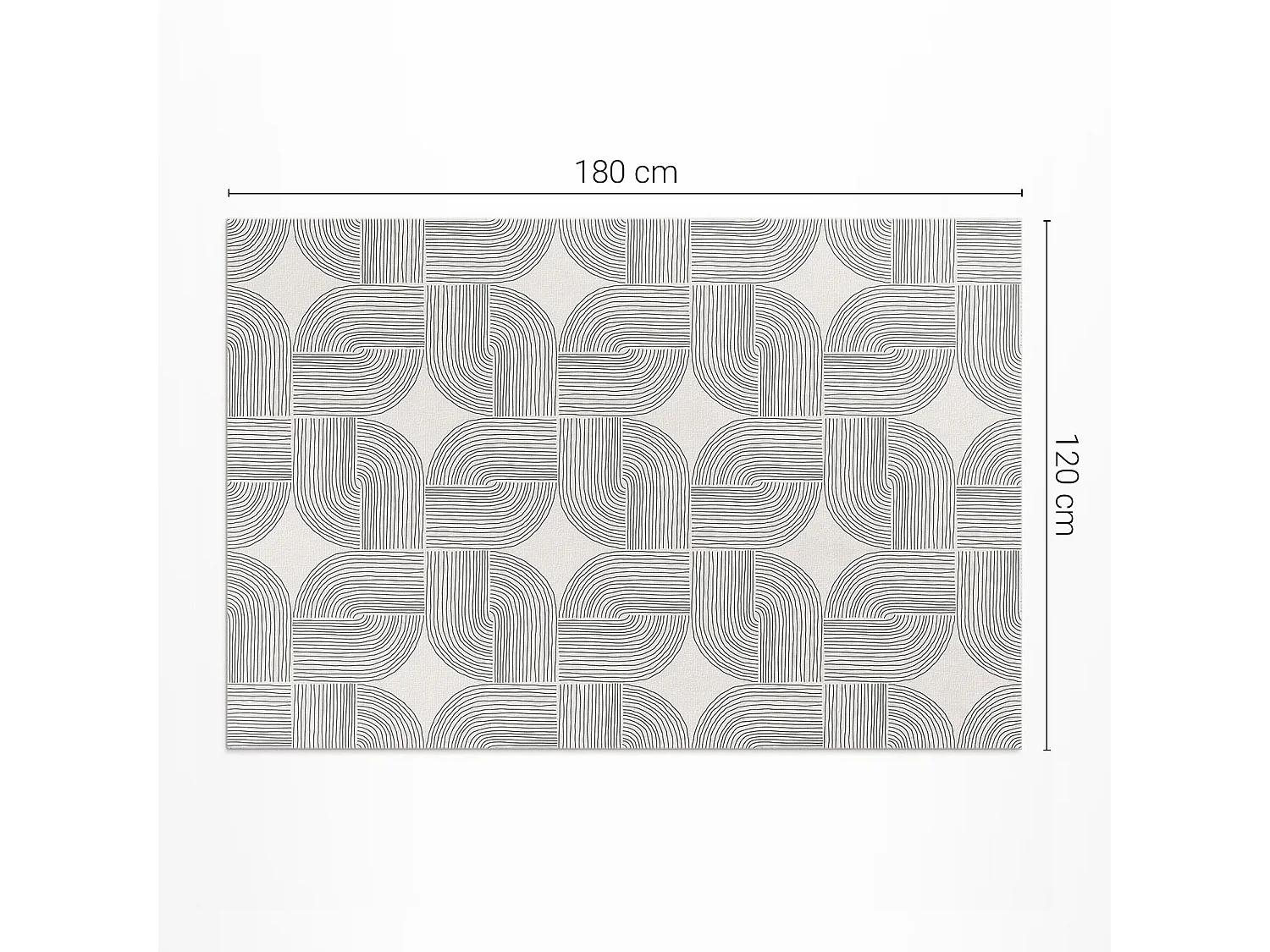 Tapis vinyle pour l'extérieur, Moquette d'extérieur Tresse linéaire - 120x180 cm