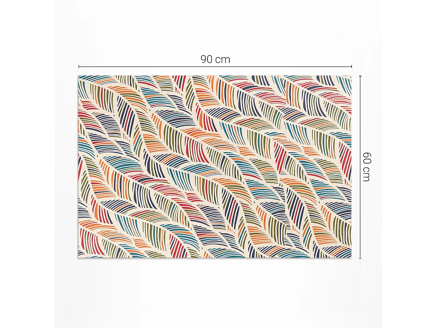 Vinylteppich für den Außenbereich, Außenteppich Bunte Blätter - 60x90 cm