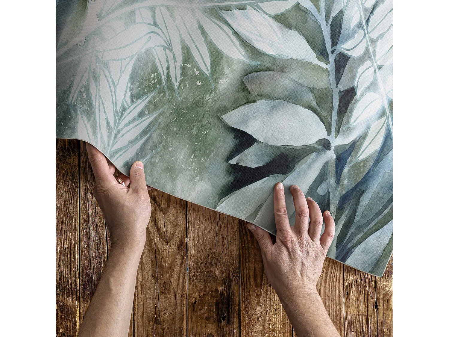 Tapis vinyle pour l'extérieur, Moquette d'extérieur Brindilles aquarelles - 100x150 cm