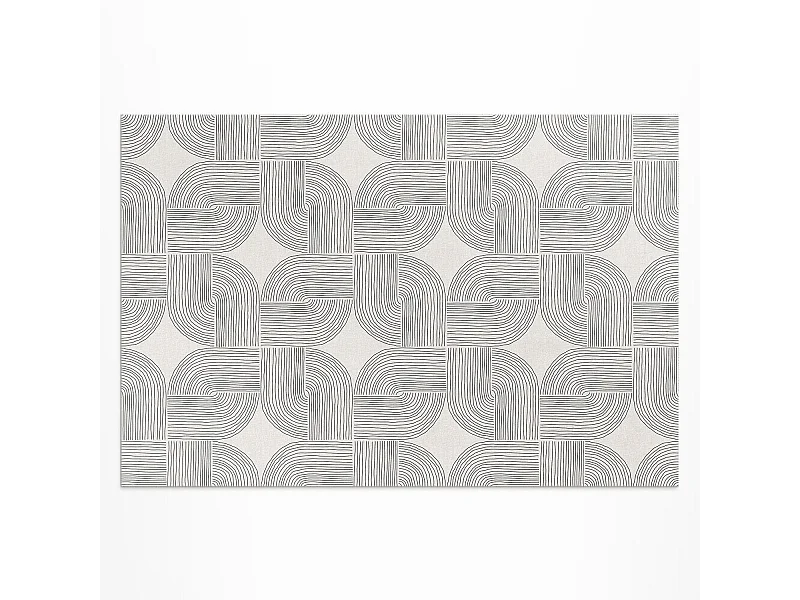 Vinylteppich für den Außenbereich, Außenteppich Lineares Flechtmuster - 100x150 cm