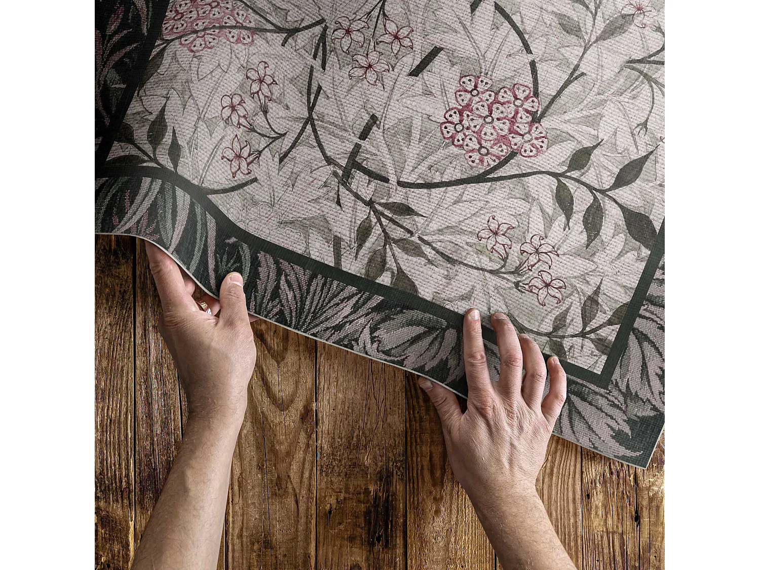 Tappeto in vinile per esterni, Moquette da esterno Schizzo di gelsomino - 100x150 cm