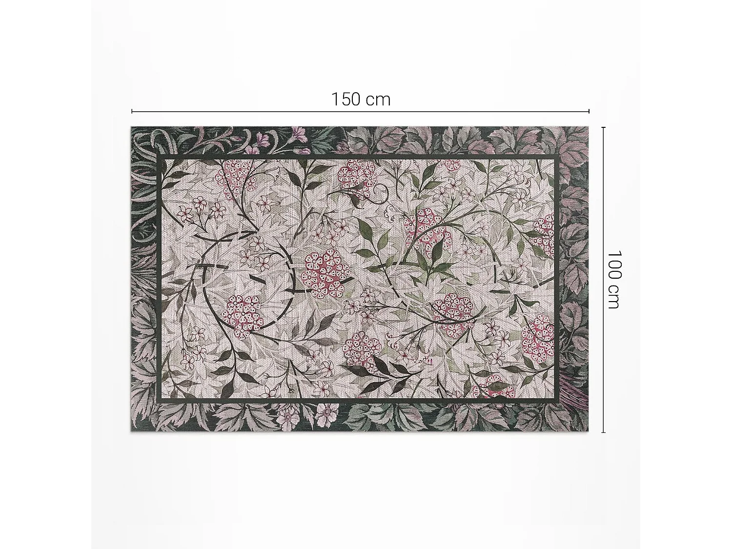 Tappeto in vinile per esterni, Moquette da esterno Schizzo di gelsomino - 100x150 cm