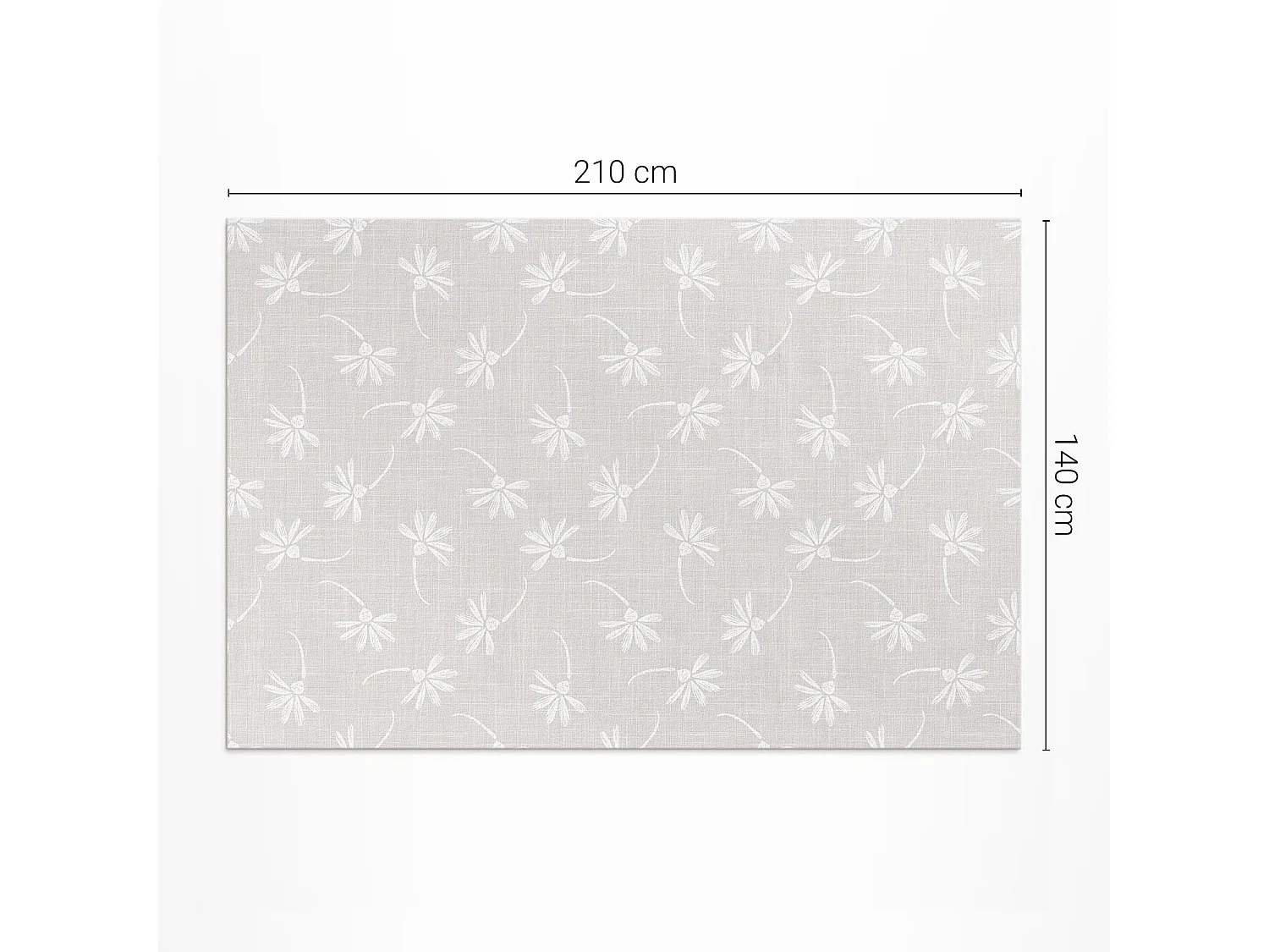 Vinylteppich für den Außenbereich, Außenteppich Zarte Blumen - 140x210 cm