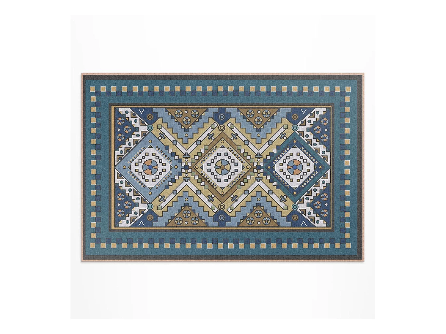Tapis vinyle pour l'extérieur, Moquette d'extérieur Géométrique marocain - 100x150 cm