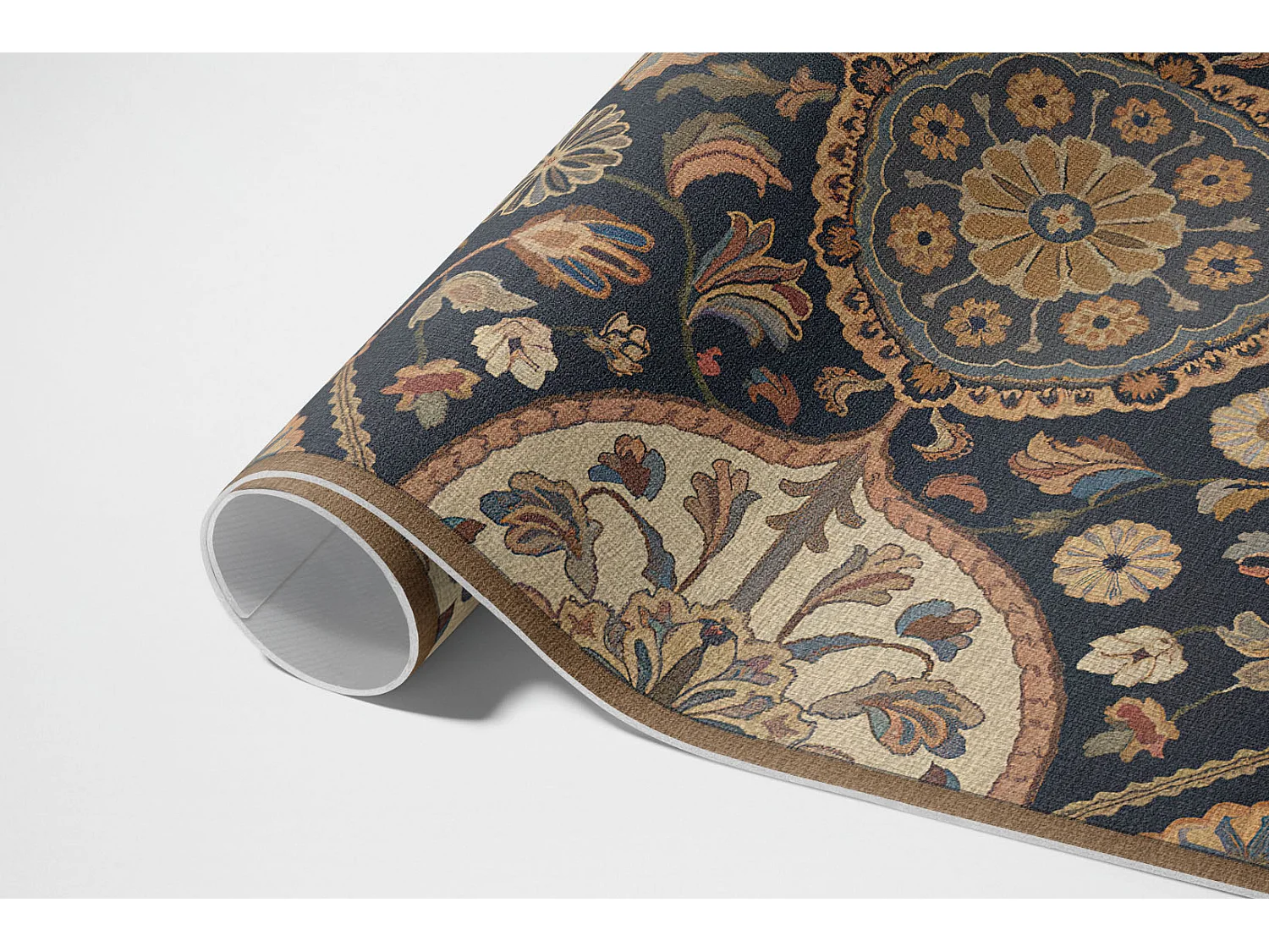 Tapis vinyle pour l'extérieur, Moquette d'extérieur Fleurs et ornements - 140x210 cm