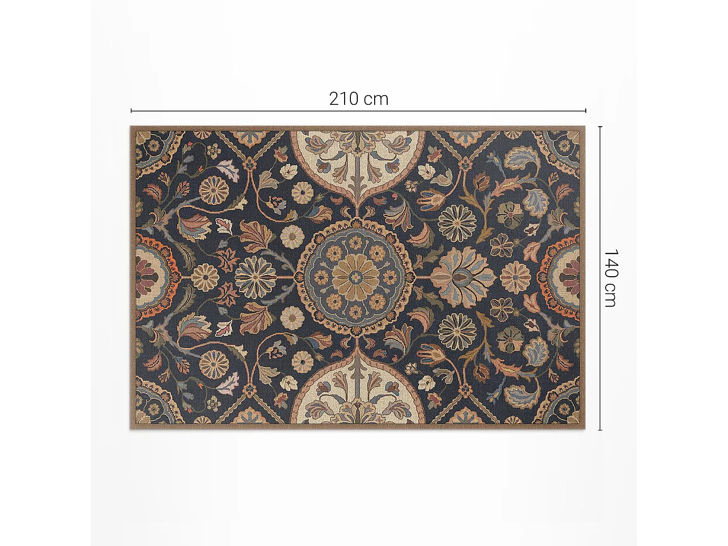 Tapis vinyle pour l'extérieur, Moquette d'extérieur Fleurs et ornements - 140x210 cm