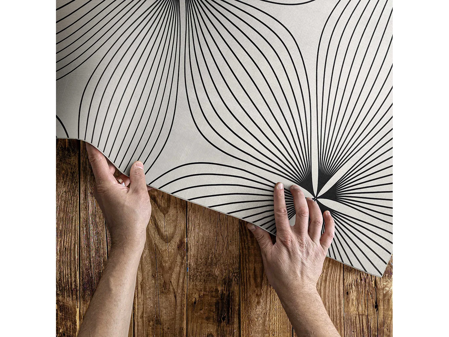 Vinylteppich für den Außenbereich, Außenteppich Elegante Blumen - 150x225 cm