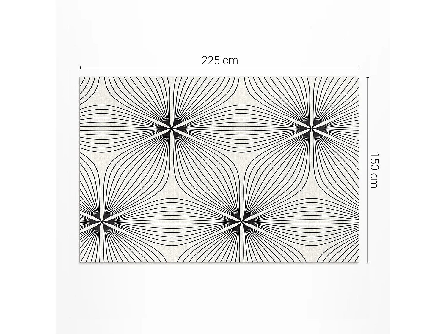 Vinylteppich für den Außenbereich, Außenteppich Elegante Blumen - 150x225 cm