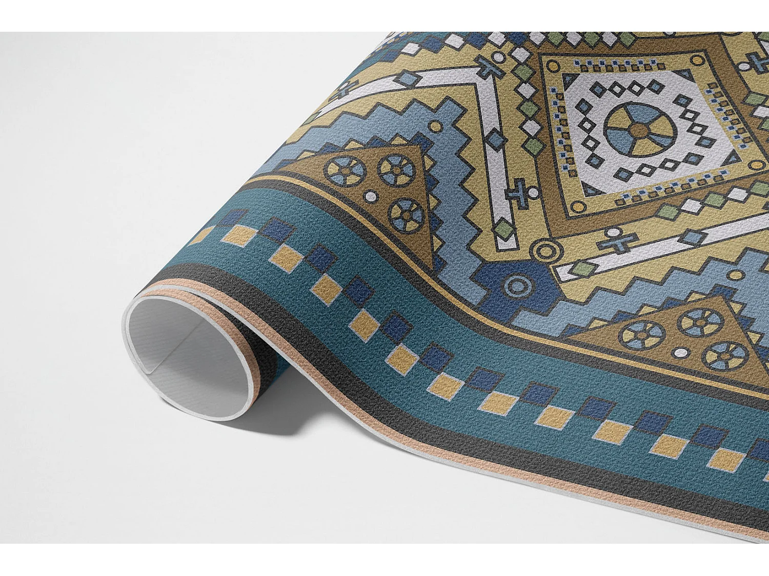 Tapis vinyle pour l'extérieur, Moquette d'extérieur Géométrique marocain - 80x120 cm