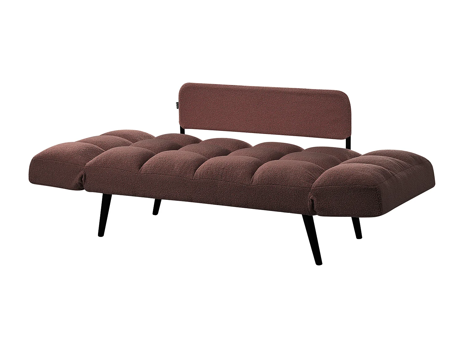 Canapé-lit 2 places BREKKE Bouclé Marron