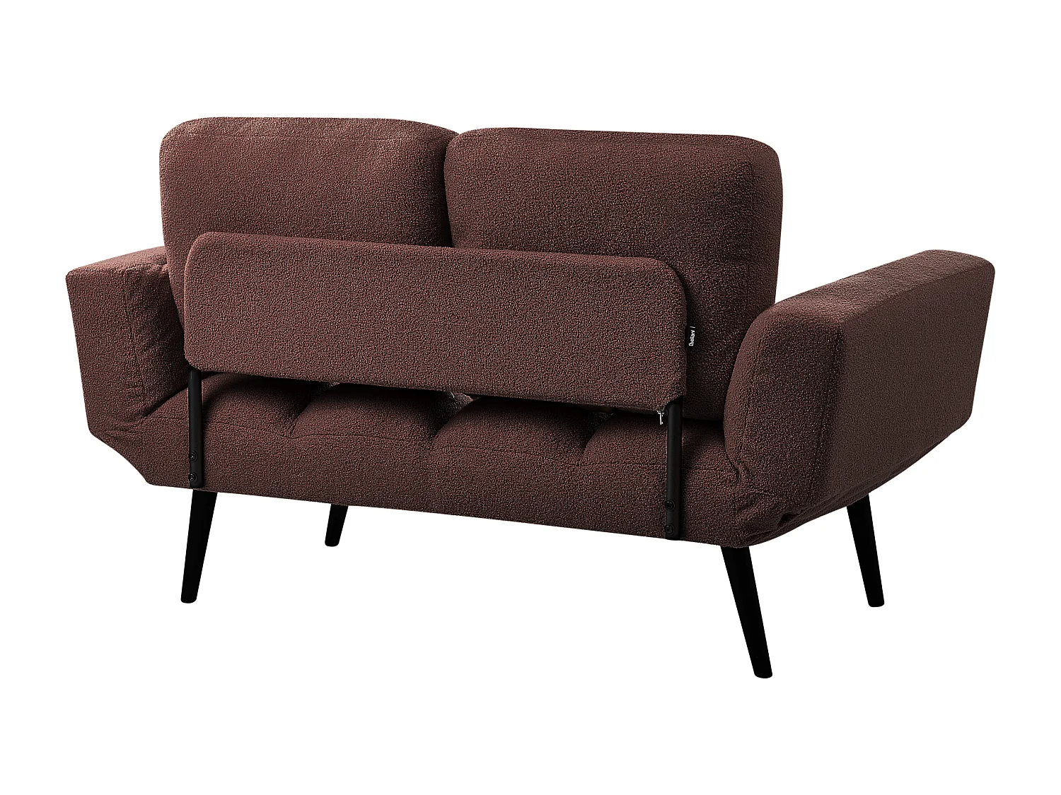 Canapé-lit 2 places BREKKE Bouclé Marron