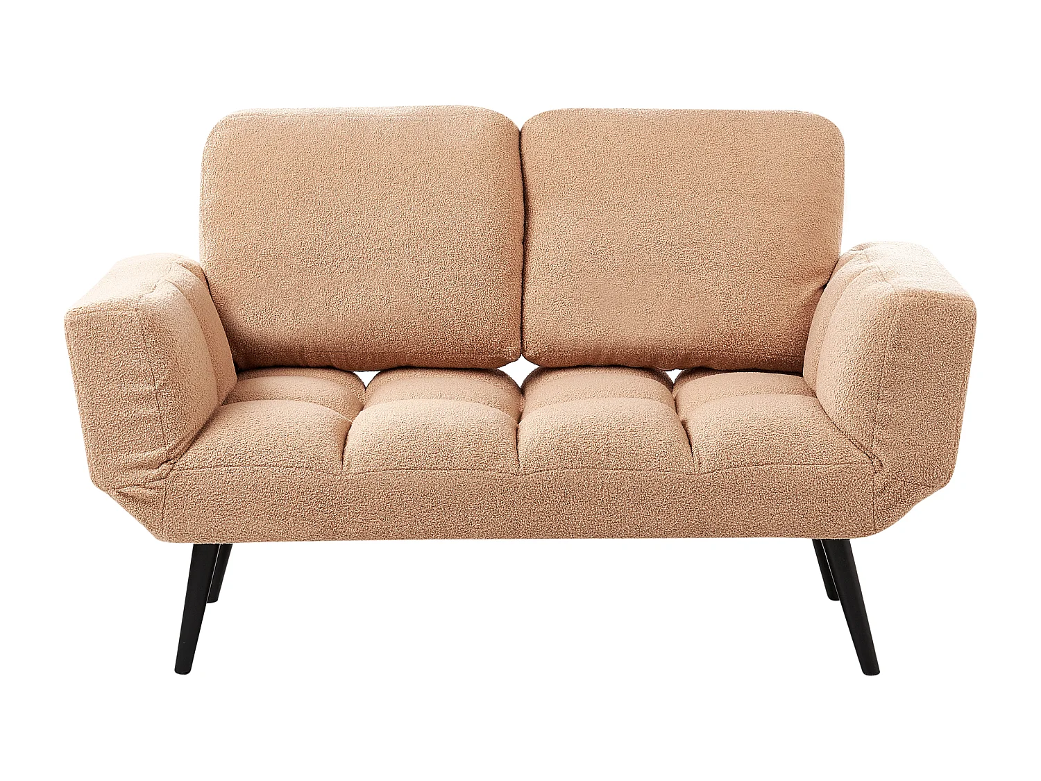 Schlafsofa BREKKE Bouclé Sandbeige 2-Sitzer