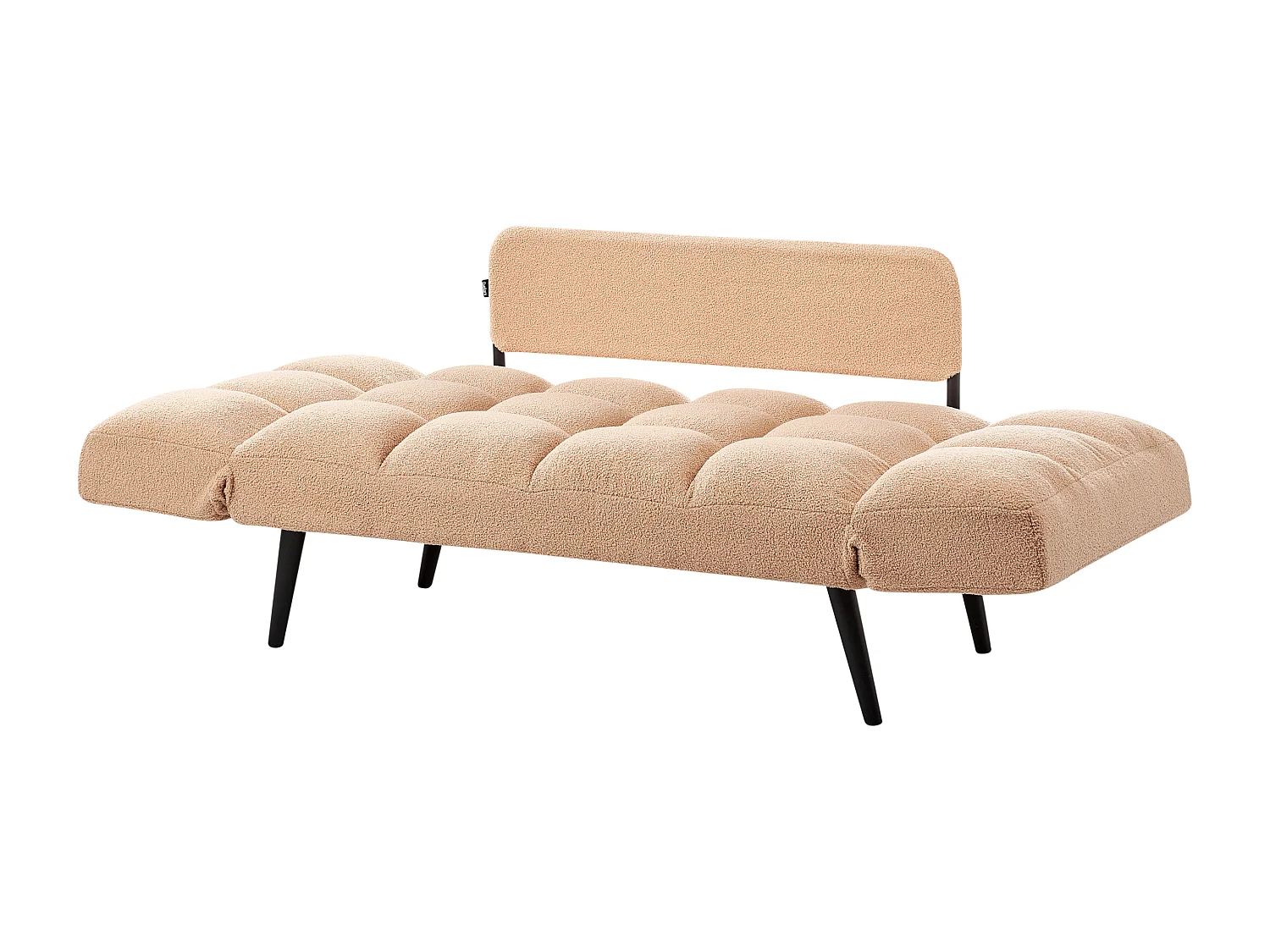 Schlafsofa BREKKE Bouclé Sandbeige 2-Sitzer