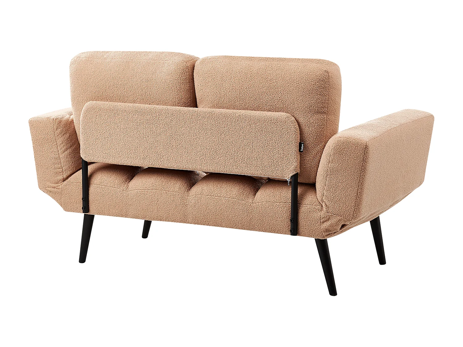 Schlafsofa BREKKE Bouclé Sandbeige 2-Sitzer