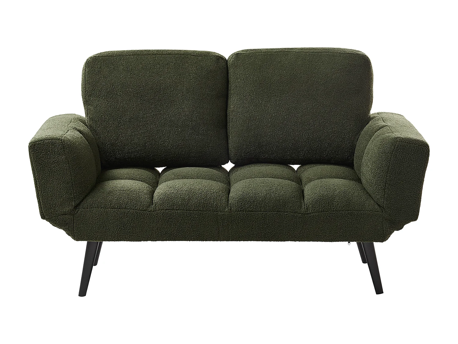 Sofá-cama BREKKE Bouclé Verde escuro 2 lugares