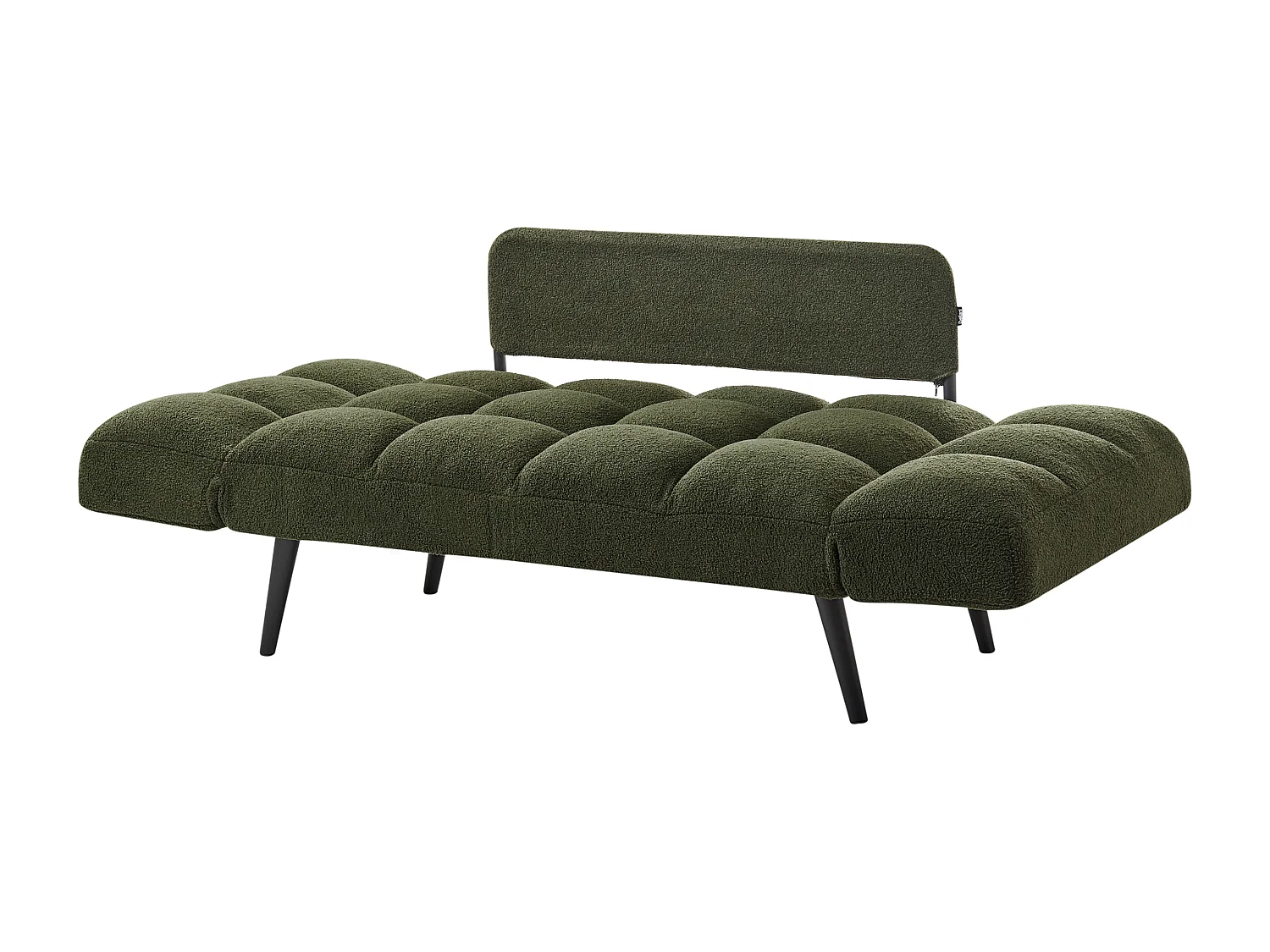 Sofá-cama BREKKE Bouclé Verde escuro 2 lugares