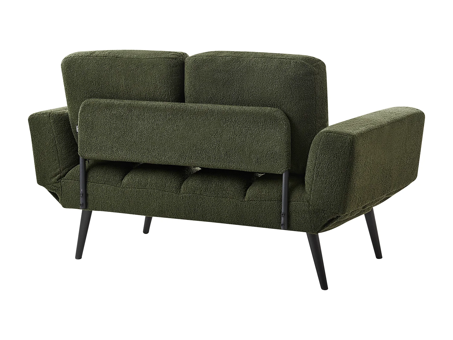 Sofá-cama BREKKE Bouclé Verde escuro 2 lugares