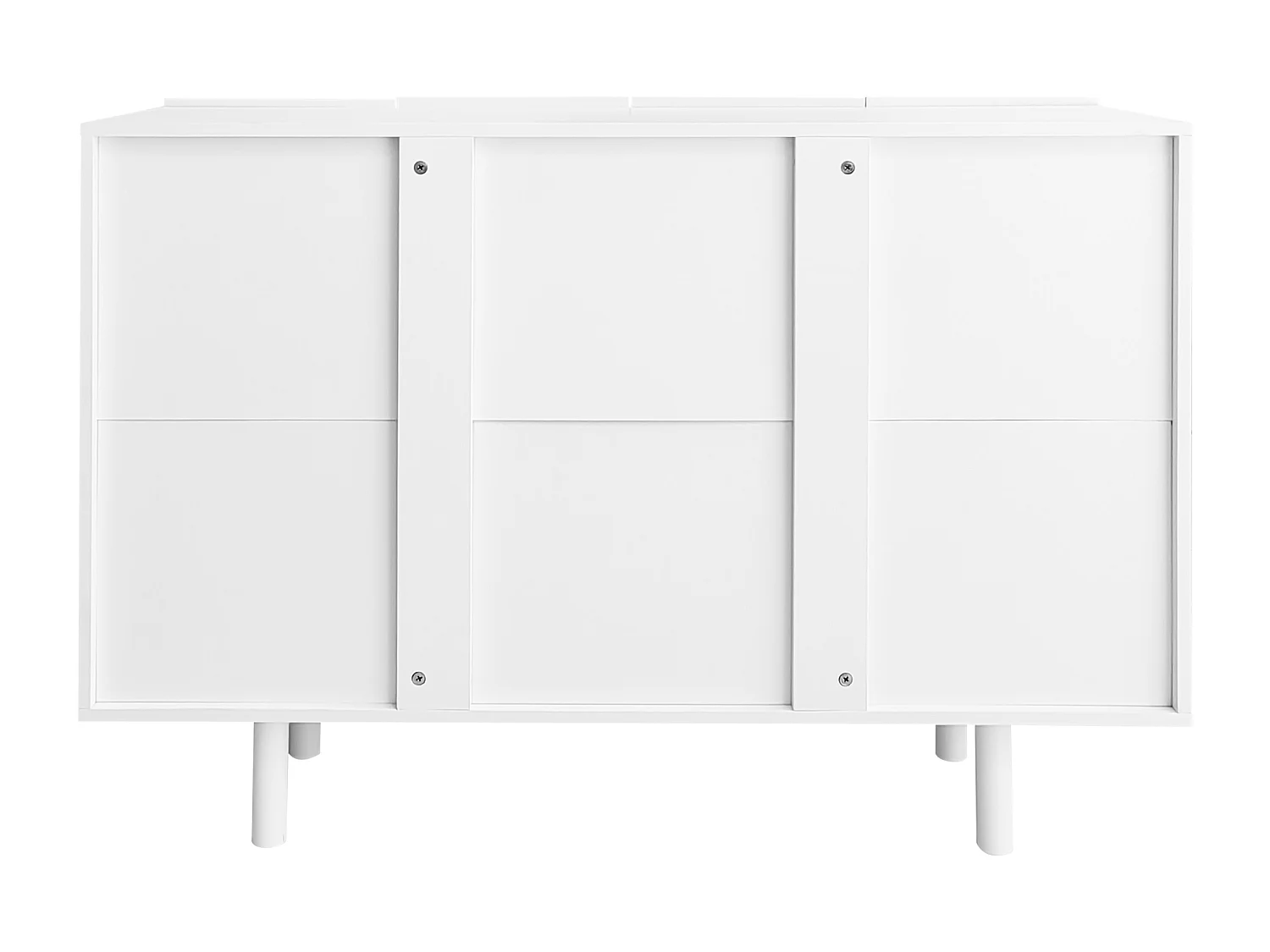 URBAN MEUBLE Buffet blanc 4 portes avec motif et rangement 120*37.5*80.8 cm