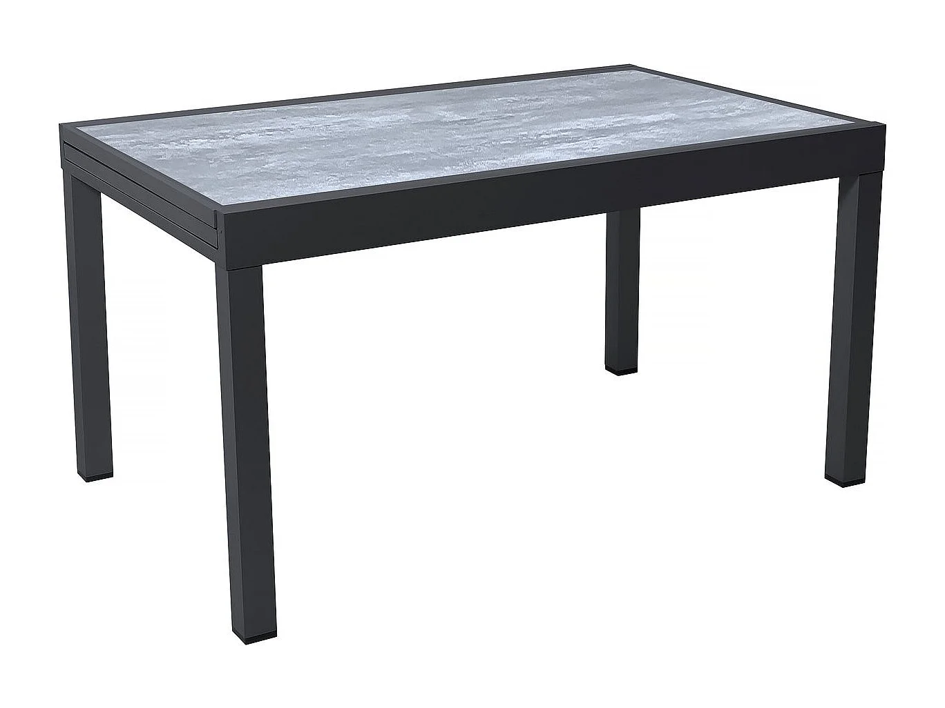 Tuintafel uitschuifbaar tafel outdoor aluminium "Lagos" - 140/280 x 90 x 76 cm - Grijs