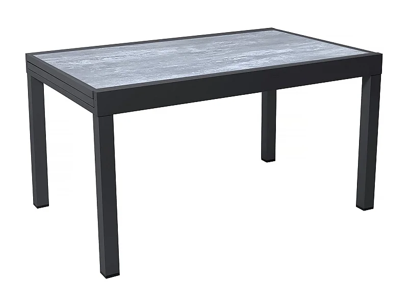 Tavolo da giardino allungabile in alluminio "Lagos" - Grigio 140/280 x 90 cm