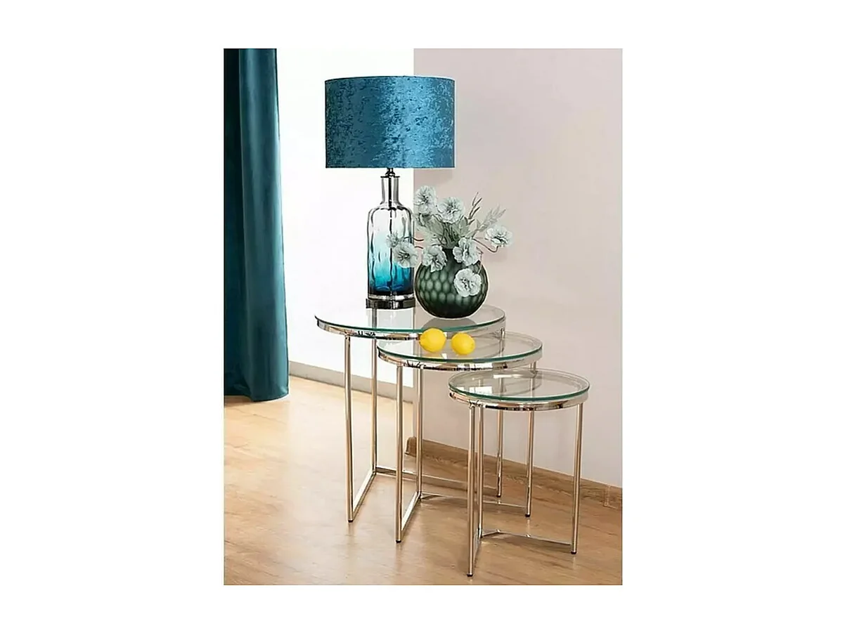 Tavolino Trinity 3 pz/trasparente